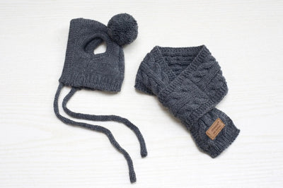 Bonnet pour Chien en Laine d'Hiver (avec écharpe)