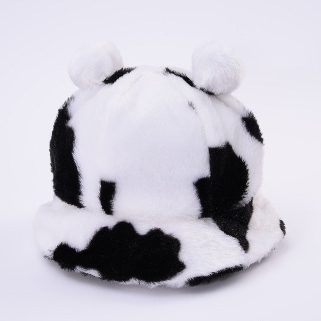 Bob Fourrure Vache avec Pompons